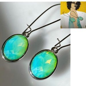 SWAROVSKI Puzzle Earrings in Pacific Opal